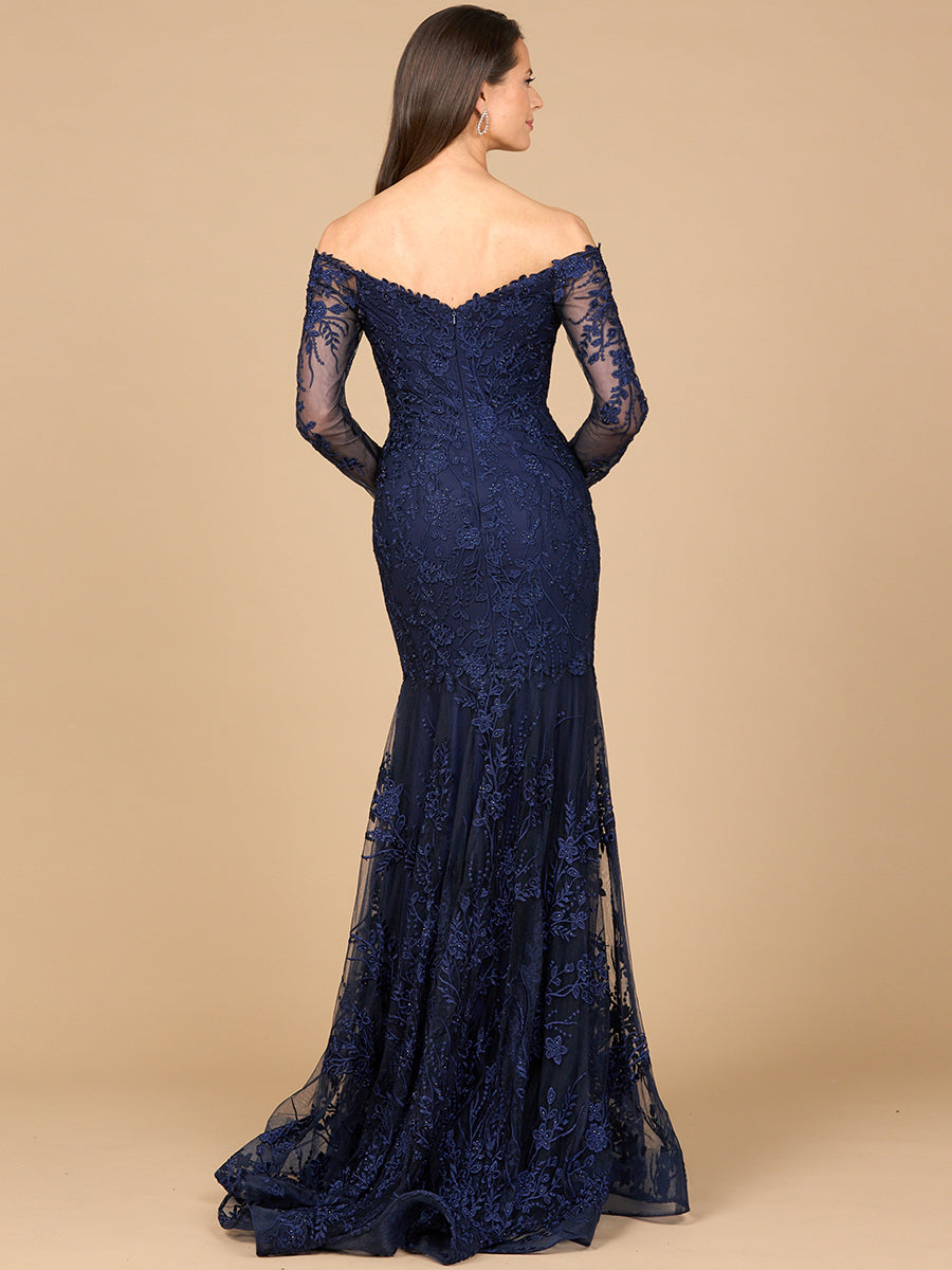 Formal Dresses Long  Mermaid Beaded Formal Dress Navy