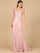 Formal Dresses Long Beaded Formal Removable Overskirt lace  Dress Blush