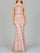 Prom Dresses Long Mermaid Formal Lace Prom Dress Blush