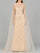 Formal Dresses Long Formal Cape Sleeve Beaded Evening Dress Champagne/Ivory
