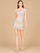 Cocktail Dresses Short Beaded Fringed Cocktail Dress Light Grey