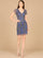 Cocktail Dresses Fitted Short Beaded Cocktail Dress Amethyst
