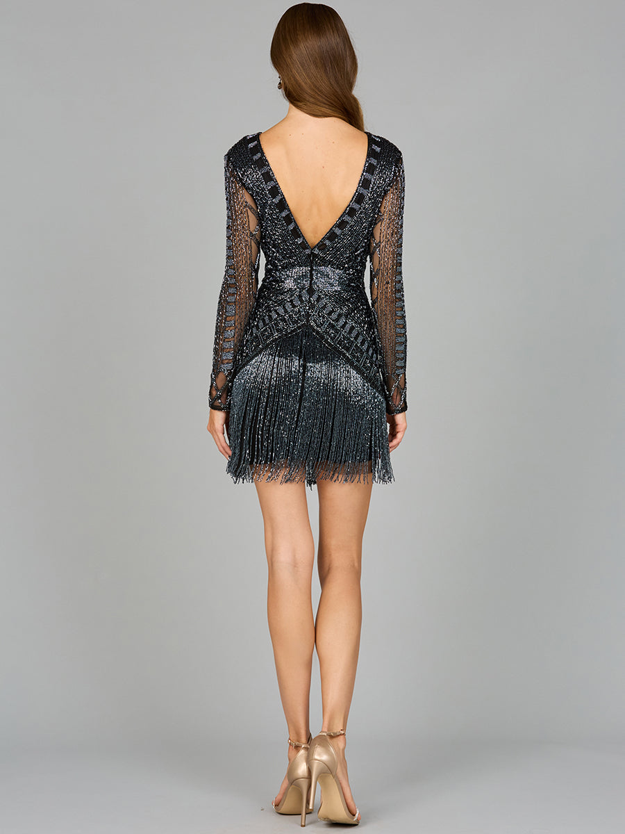 Cocktail Dresses Cocktail Short Pattern Dress Black/Gunmetal