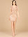Cocktail Dresses Fringe Short Cocktail Fitted Dress Rose Gold