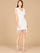 Cocktail Dresses Fringe Short Cocktail Fitted Dress Ivory
