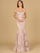 Prom Dresses Long Floral Lace Formal Pattern Prom Dress Blush