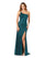 Formal Dresses Long Prom A Line Beaded Slit Formal Evening Dress Teal