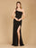 Formal Dresses Long Prom A Line Beaded Slit Formal Evening Dress Black