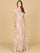 Formal Dresses Long Ball Gown Pattern Lace Evening Dress Blush