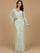 Mother of the Bride Dresses Long Mother of the Bride Beaded Formal Pattern Dress Mint/Silver