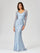 Mother of the Bride Dresses Long Formal Mermaid Mother of the Bride Lace Dress Light Blue