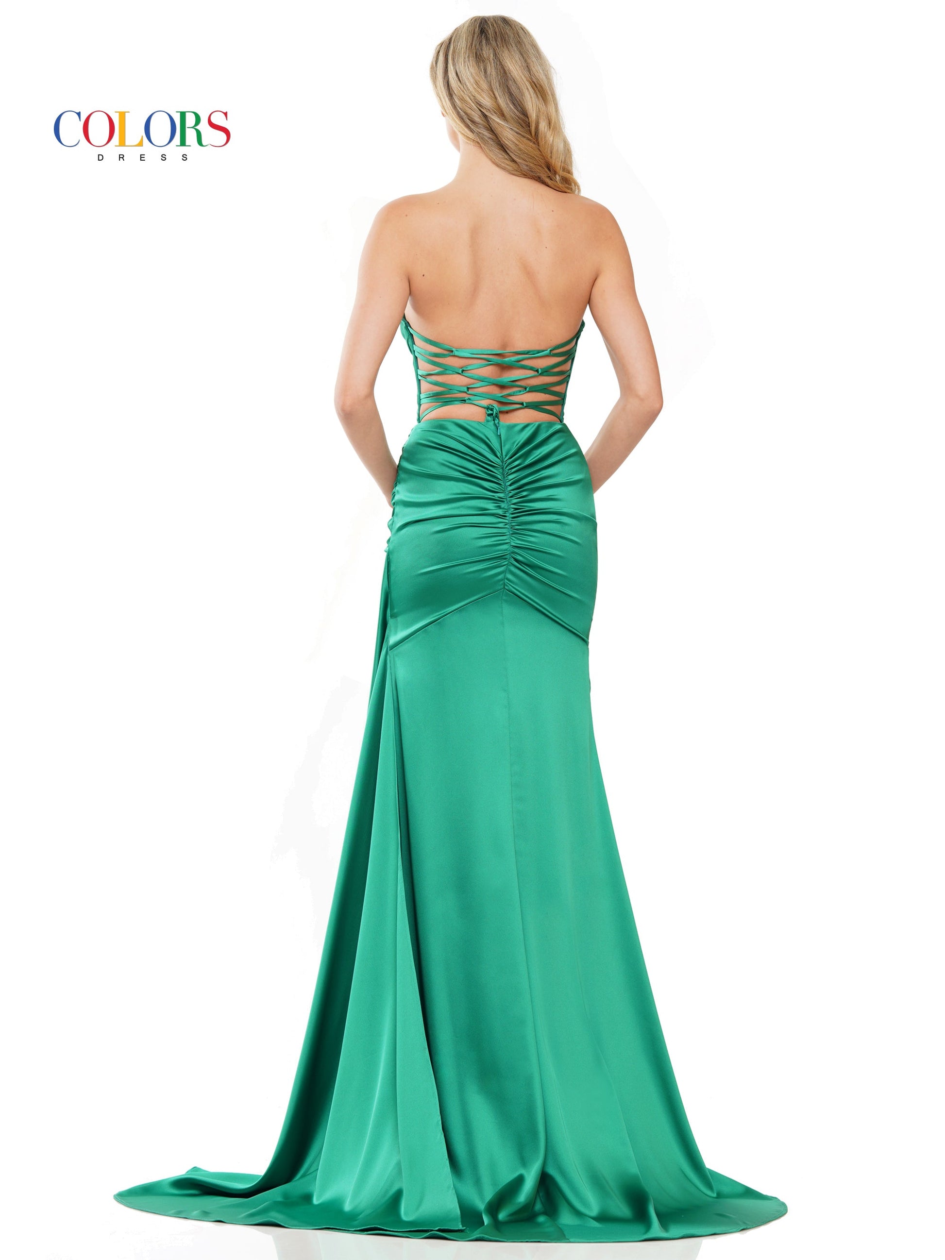 Colors 2968 Formal Strapless Long Prom Dress