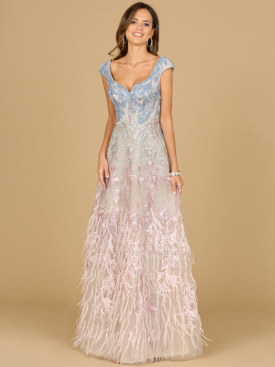 Formal Dresses Long Lace Applique Evening Formal Dress Multi