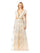 Formal Dresses A Line Long Lace Floral Applique Formal Evening Dress Champagne