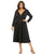 Plus Size Dresses Fabulouss Long Sleeve Formal Midi Length Dress Sale Black