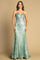 Prom Dresses Mermaid Long Formal Glitter Applique Prom Dress Sage