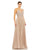Formal Dresses Formal Shimmer Long Pleated Prom Dress Rose Gold
