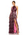 Formal Dresses Long Heat Pleated Tiered Ruffle Metallic Dress Rose