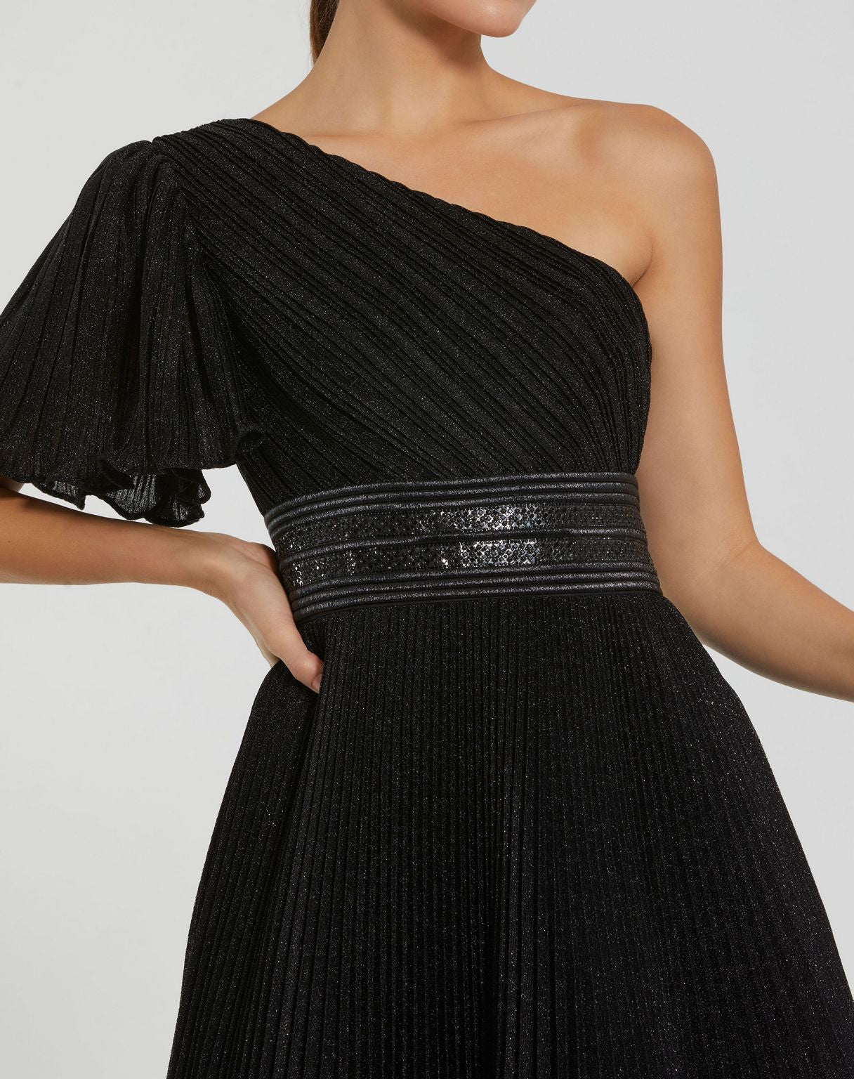 Prom Dresses Long Ball Gown Formal Pleated Prom Dress  Black
