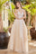 Prom Dresses A Line Floral Long Formal Prom Dress Nude