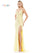 Prom Dresses LongSpaghetti Strap  Formal Beaded Prom Dress Yellow