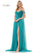Prom Dresses Long Off Shoulder A Line Chiffon Prom Dress Deep Green