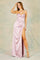 Prom Dresses Fitted Corset Long Formal Slit Prom Dress Rose