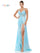 Prom Dresses Long Spaghetti Strap Fitted Prom Dress Light Blue