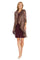 Mother of the Bride Dresses Short Mother of the Bride Petite Metallc Jacket Dress Merlot/Gold