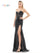 Prom Dresses Long Strapless Metallic Prom Dress Black