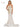 Prom Dresses Long Fitted Formal Beaded Mesh Prom Dress White Gold
