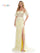 Prom Dresses Long Off Shoulder Glitter Mesh Prom Dress Yellow