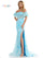Prom Dresses Long Off Shoulder Glitter Mesh Prom Dress Turquoise