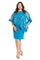 Plus Size Dresses Short Plus Size Sequin Mother of the Bride Dress Turquoise
