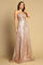 Prom Dresses Formal Long Glitter Print Corset Aline Prom Dress Rose Gold