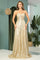 Prom Dresses Formal Long Glitter Print Corset Aline Prom Dress Champagne