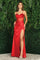 Prom Dresses Long Formal Slit Fitted Prom Dress Red