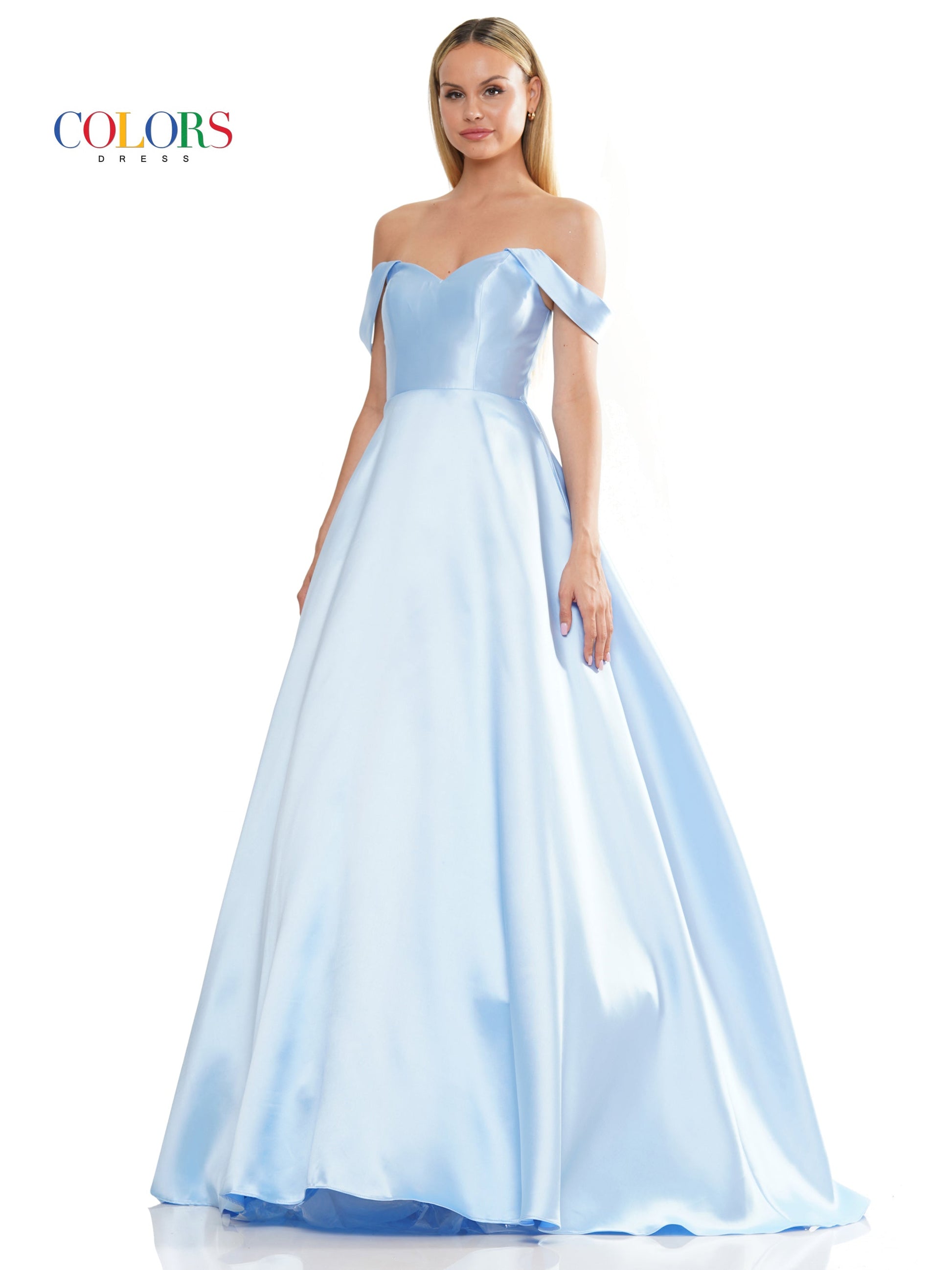Prom Dresses Long Off Shoulder Mikado Prom Dress Light Blue