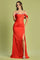 Prom Dresses Long Slit Evening Prom Formal Dress Sunset Red