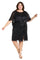 Plus Size Dresses Short Cocktail Plus Size Caplet Dress Navy
