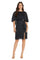 Cocktail Dresses Short Ruffle Cocktail Caplet Dress Navy