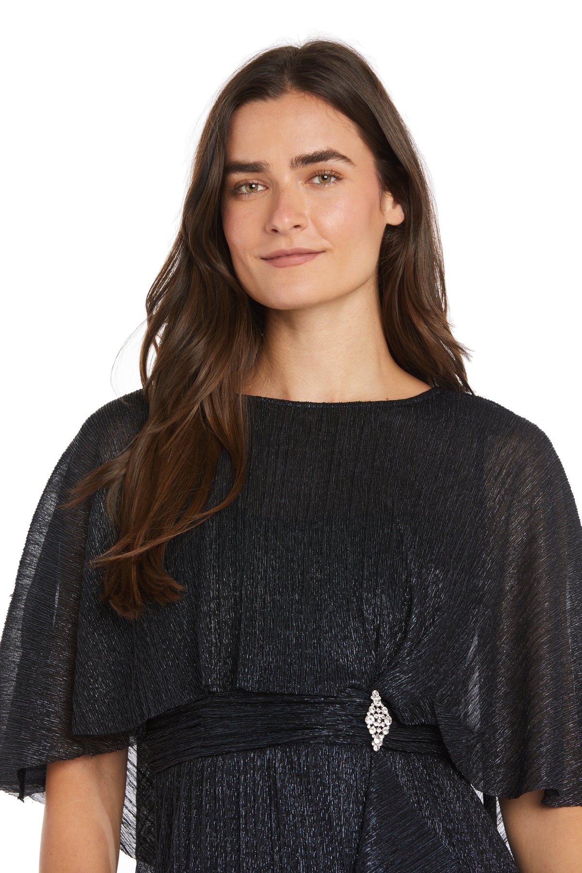 Cocktail Dresses Short Petite Ruffle Cocktail Caplet Dress Navy