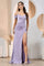 Prom Dresses Long Fitted Slit Formal Prom Dress Dusty Lavender