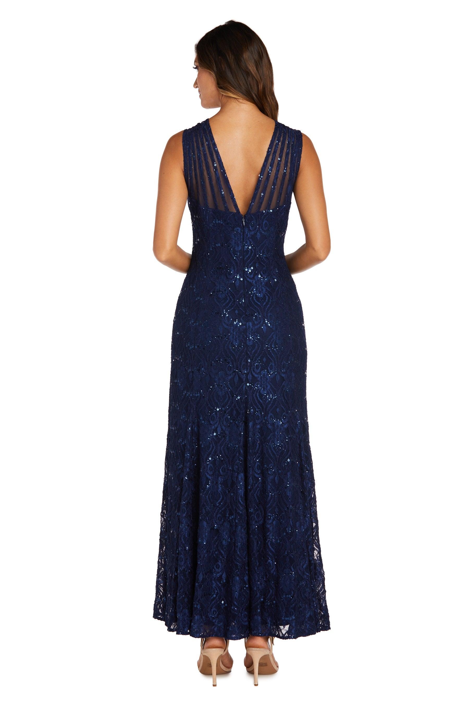 Mother of the Bride Dresses Long Formal Petite Lace Dress Navy