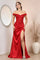 Prom Dresses Long Prom 3D Floral Slit Formal Dress Red