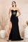 Prom Dresses Glitter Long Slit Detail Formal Prom Dress Black