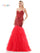 Prom Dresses Long Strapless Formal Mermaid Prom Dress Red