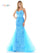 Prom Dresses Long Formal Glitter Mesh Mermaid Prom Dress Turquoise