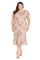 Plus Size Dresses Plus Size Floral Midi Cocktail Dress Rose