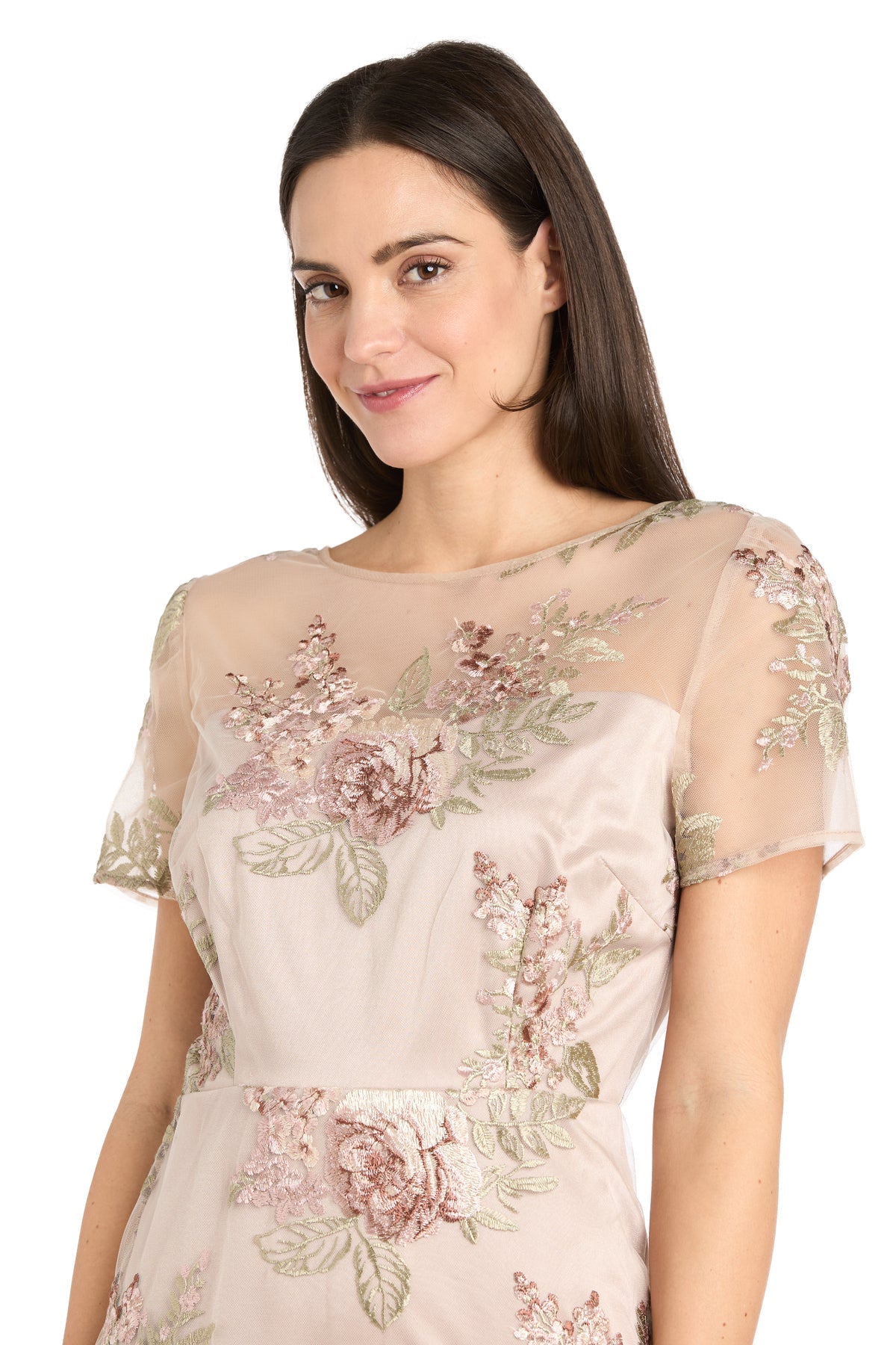 Cocktail Dresses Short Floral Mother of the Bride Cocktail Midi Dress Rose